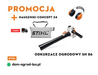 Odkurzacz ogrodowy SH 86 STIHL z nausznikami ochronnymi Concept 24 - promocja