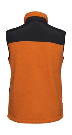 Pomarańczowa kamizelka polarowa SHERPA ORANGE STIHL z czarnymi naszywkami