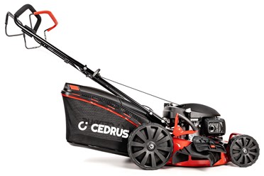 Kosiarka spalinowa z napędem CEDRUS KS51S-H z silnikiem Honda GCV200, stalową obudową 51 cm i koszem 65 litrów