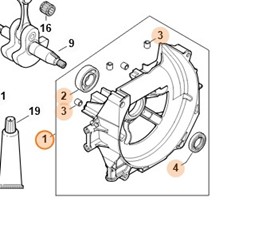 Połówka skrzyni korbowej, strona 4147 020 2602