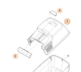 Górna część kosza na trawę 6371 760 2104