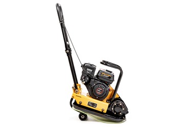 Zagęszczarka płytowa Cedrus ZG90L 90kg z silnikiem Loncin i zamontowaną matą ochronną do kostki