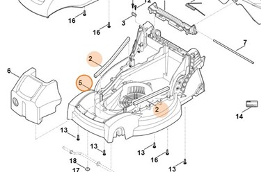 Obudowa / Laweta kosiarki RME 235