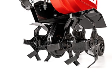 Mała glebogryzarka spalinowa Cedrus GL08 z kołami transportowymi i silnikiem Weima