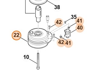 Sprzęgło noży Stihl OEM 6170 160 2011 do kosiarek RT5097.0C i RT5097.1