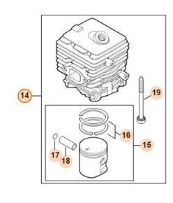 Cylinder z tłokiem Ø 34 mm 4241 020 1202