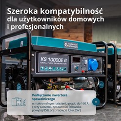 Generator benzynowo-gazowy  KS 10000E G