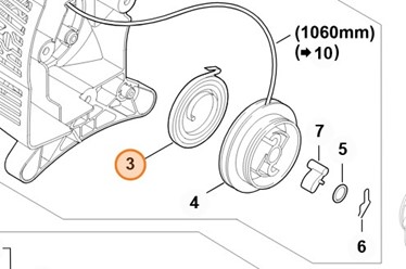 Sprężyna powrotna 4140 190 0601