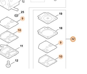 Zestaw podzespołów gaźnika 4227 007 1060