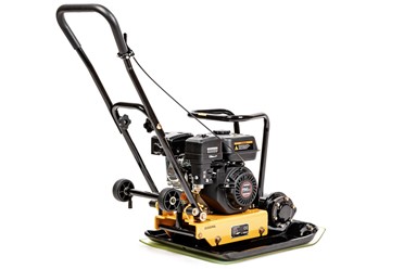 Zagęszczarka płytowa Cedrus ZG90L 90kg z silnikiem Loncin i zamontowaną matą ochronną do kostki