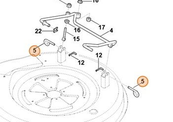Sworzeń blokujący STIHL 6140 763 2300 do traktorka ogrodowego