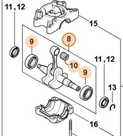 Wał korbowy 1148 030 0407