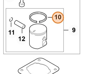 Pierścień tłokowy Ø 34x1,2 mm 4241 034 3000