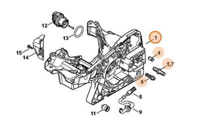 Obudowa silnika Karter MS 251  11430203023 części stihl