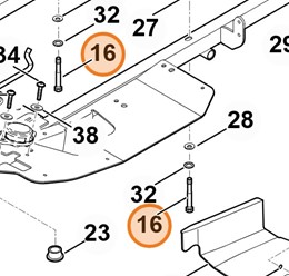 Śruba z łbem sześciokątnym i przerwą w gwincie M8