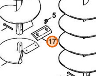 Oryginalny nóż STIHL 4404 682 3104 do wiertnicy BT 106 BT 309 BT 131 ostrze świdra ziemnego