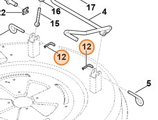 Sprężynowy klips STIHL 6170 763 1000 do traktorka i kosiarki samojezdnej