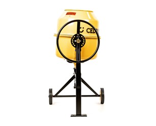 Betoniarka elektryczna Cedrus BT120 120L na stalowej ramie z kołami transportowymi