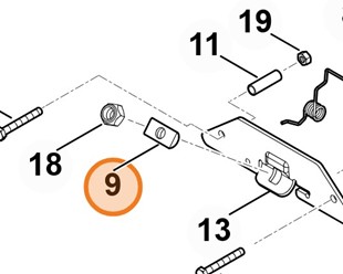 Element zawiasu STIHL 6160 763 4100 do traktorka ogrodowego