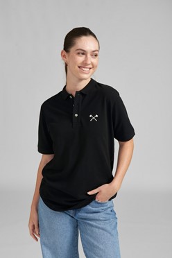 Koszulka polo TIMBERSPORTS® AXE czarna z logo skrzyżowanych siekier