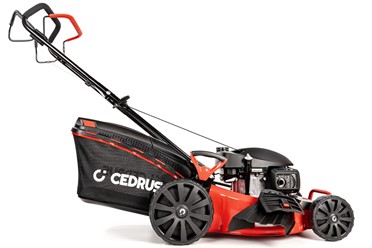 Kosiarka spalinowa z napędem CEDRUS KS53S-H z silnikiem Honda GCV200, stalową obudową 53 cm i koszem 65 litrów
