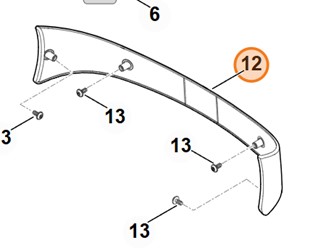 Oryginalna osłona zderzaka odbojnik Stihl OEM 6301 706 7310 do robota iMow RMI 422
