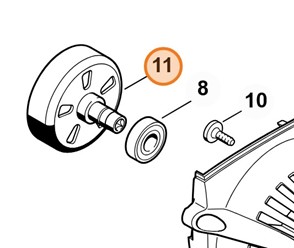 Bęben sprzęgła STIHL 4180 160 2900 oryginalna część do kos spalinowych