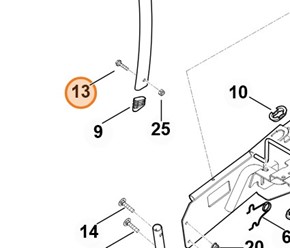 Śruba sześciokątna M6x25 Stihl 9008 318 1350 oryginalna część OEM