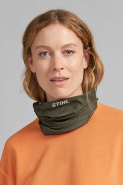 Zielony komin PIXEL STIHL z pikselowym wzorem i białym logo