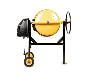 Betoniarka elektryczna Cedrus BT120 120L na stalowej ramie z kołami transportowymi