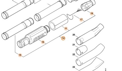 Zestaw rury dmuchawy BR 500 4282 007 1012