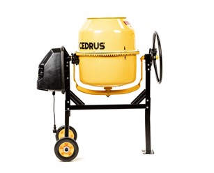 Betoniarka elektryczna Cedrus BT120 120L na stalowej ramie z kołami transportowymi