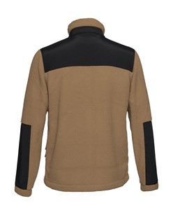 Brązowa kurtka polarowa SHERPA BROWN STIHL z czarnymi naszywkami