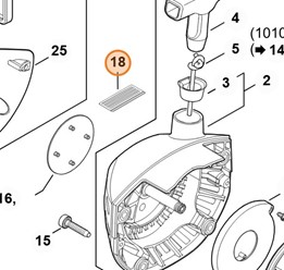 Ostrzeżenie Kratka przeciwiskrowa 0000 967 4065