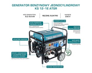 Generator benzynowy jednocylindrowy KS 12-1E ATSR