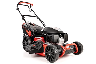Kosiarka spalinowa z napędem CEDRUS KS53S-H z silnikiem Honda GCV200, stalową obudową 53 cm i koszem 65 litrów