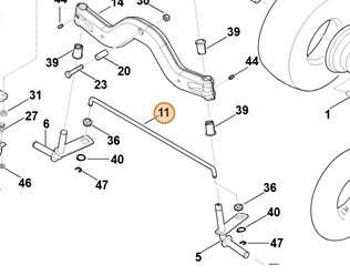 Drążek poprzeczny 6140 763 5701