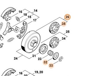 Zestaw koła napędu łańcucha 0.325" 9Z