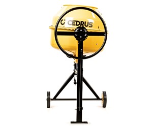 Profesjonalna betoniarka elektryczna Cedrus BT160 160L z żeliwnym wieńcem na stalowej ramie
