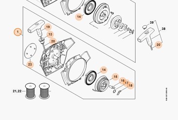 Obudowa wentylatora z starterem 1148 080 2106