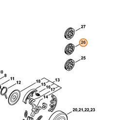  Pierścieniowe koło napędu łańcucha tnącego 3/8" 7Z 0000 642 1231