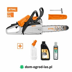 Pilarka STIHL MS 172 z olejem HP Super 100 ml, olejem ForestPlus 1 l i butelką do mieszanki