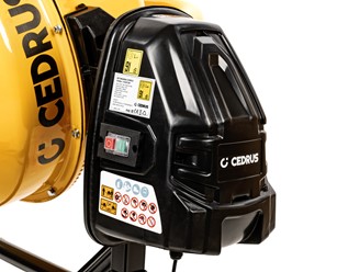 Profesjonalna betoniarka elektryczna Cedrus BT160 160L z żeliwnym wieńcem na stalowej ramie