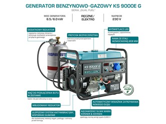 Agregat prądotwórczy  KS 9000E G LPG