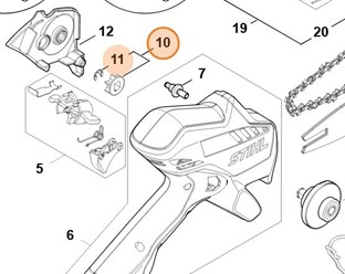  Zestaw Koło napędu łańcucha 1/4" Picco 6 GA01 007 2600