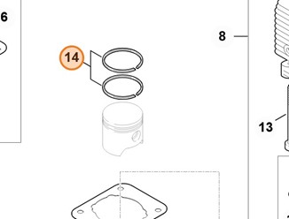 Pierścień tłokowy Ø 34x1,5 mm 4137 034 3000