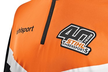 Kurtka ZIP TOP EDITION 25 TIMBERSPORTS® czarno-pomarańczowa z rocznicową plakietką