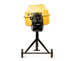 Profesjonalna betoniarka elektryczna Cedrus BT160 160L z żeliwnym wieńcem na stalowej ramie